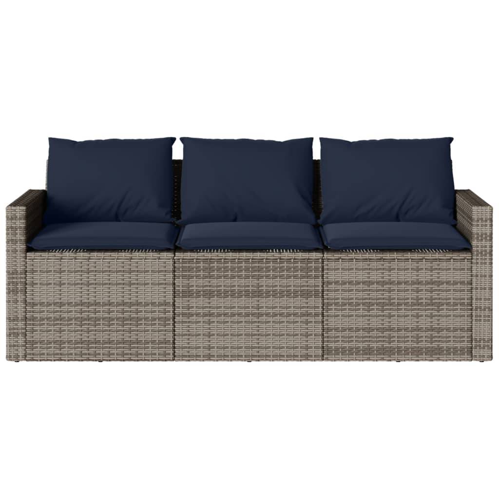 Vidaxl - Ensemble à manger de jardin et coussins 2 pcs-Salons de jardin gris rotin 570075 - Image 5