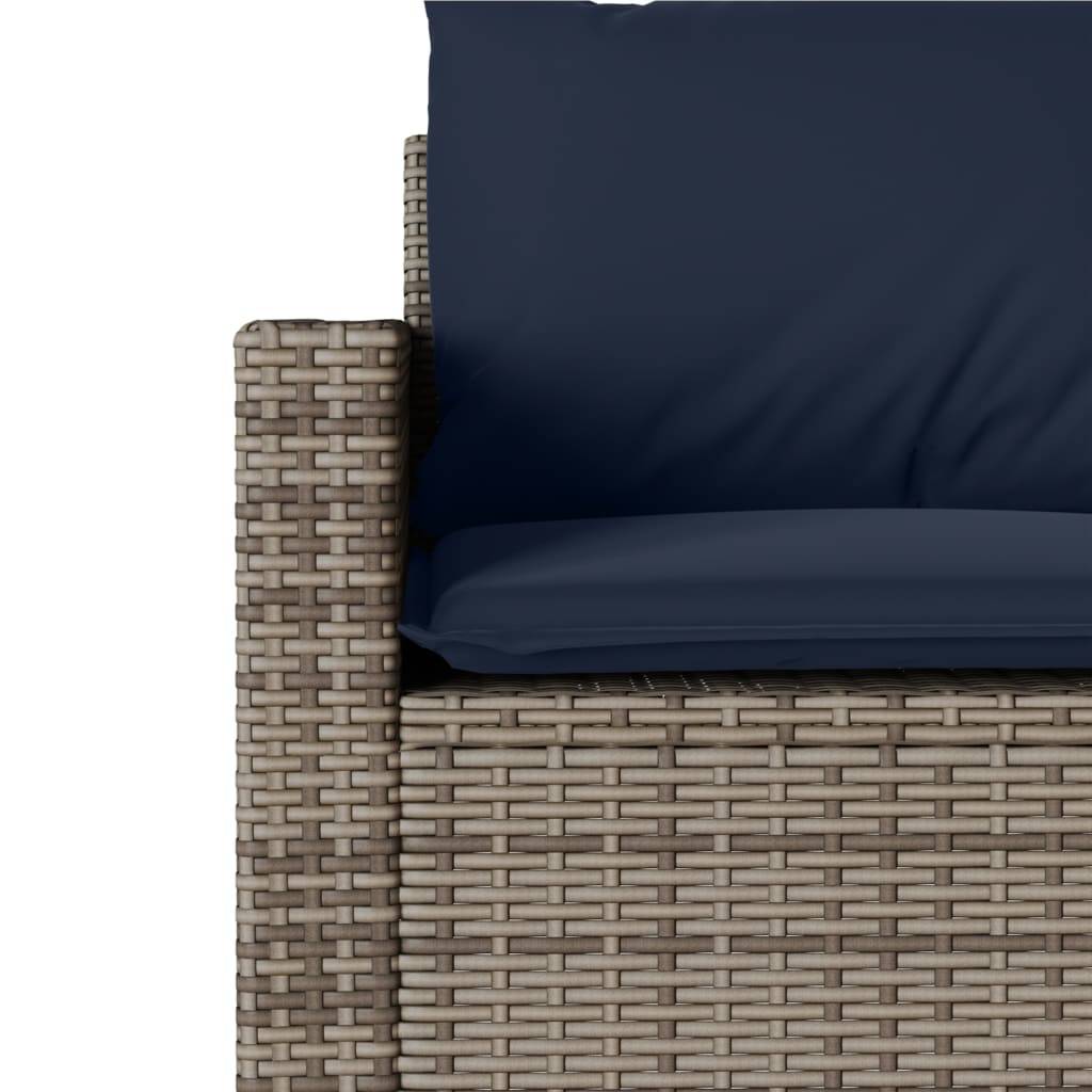 Vidaxl - Ensemble à manger de jardin et coussins 2 pcs-Salons de jardin gris rotin 570075 - Image 8