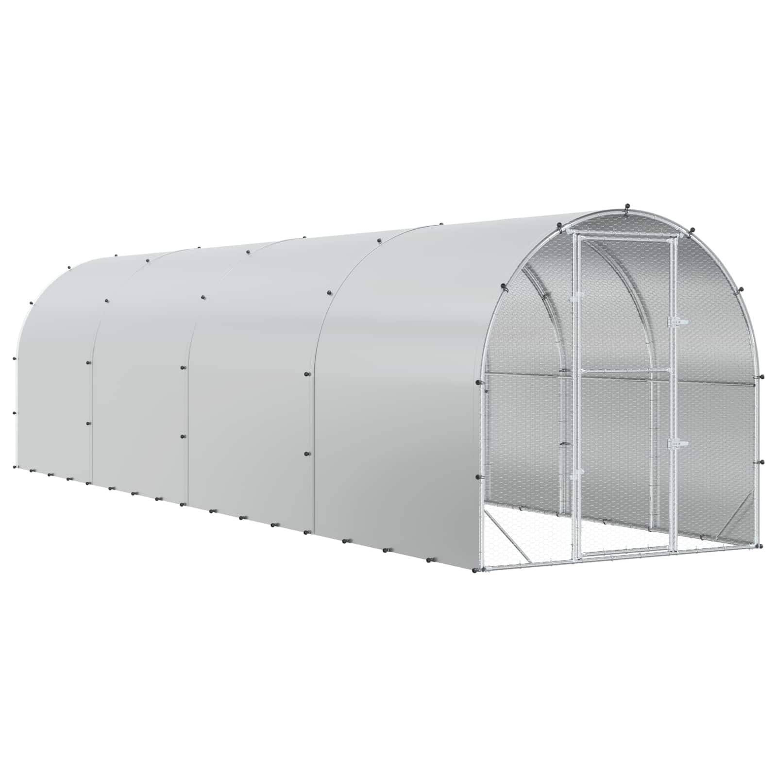 Vidaxl - Poulailler Argenté 800 x 200 x 200 cm Acier galvanisé vidaXL 3434688 - Image 2