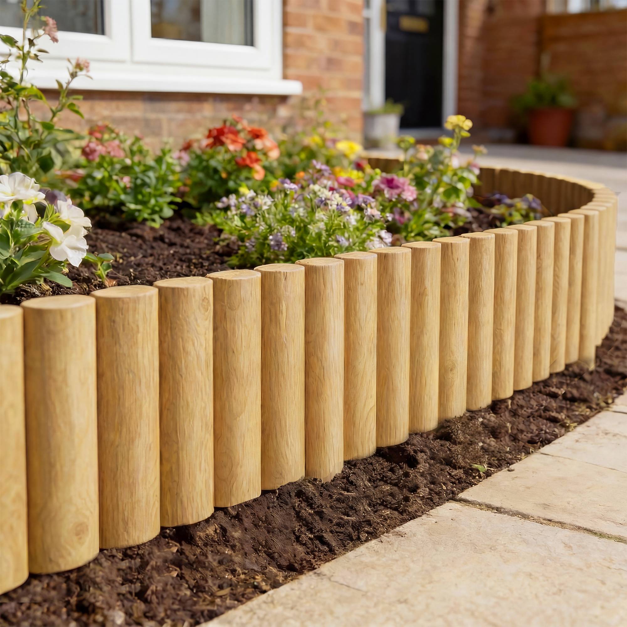 Clôture de jardin en bois, 176 cm x 30 cm, panneaux de clôture, barrière anti-chiens pour jardin, parterres de fleurs, barrière pour animaux - Image 4