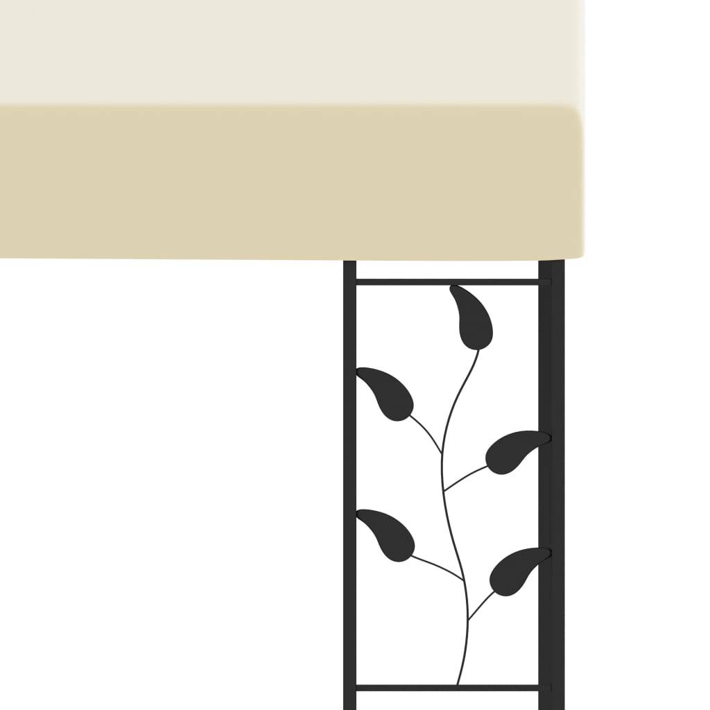 Tonnelle Adossée Acier Abri de Terrasse Toile Imperméable pour Maison Crème 4x3 m – ComfortXL Outdoor Living - Image 5