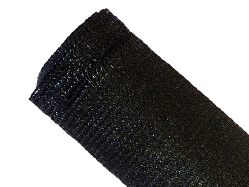 Maille Store - Brise-vue 90% - Noir - 185gr/m² - Boutonnières Noir 1m x 50m