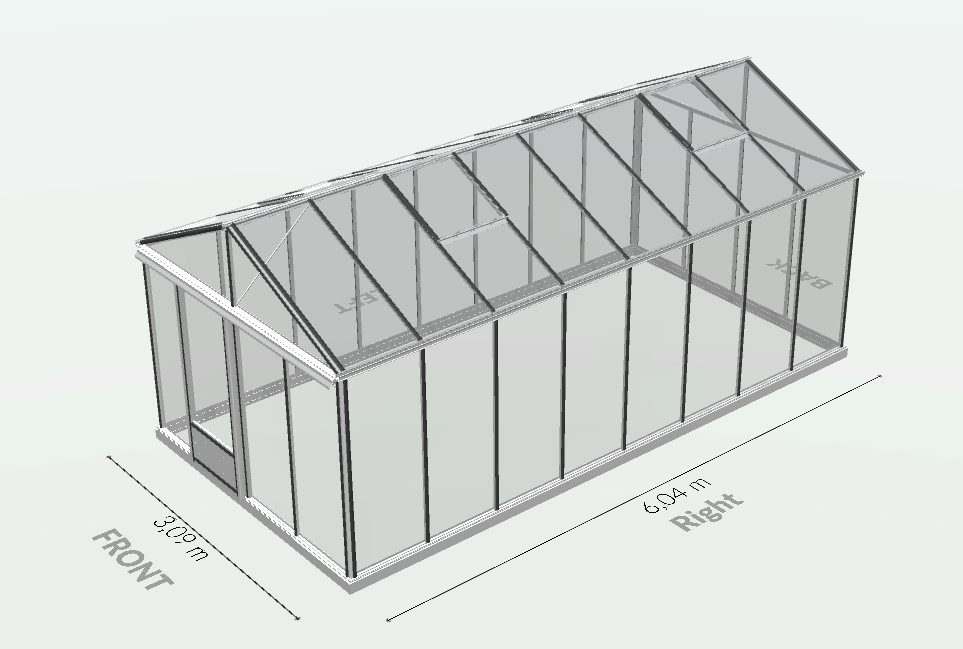 Serre en verre trempé - Euro Maxi - Alu - 20m² - GRIS ALUMINIUM - L'atelier des serres - Image 7