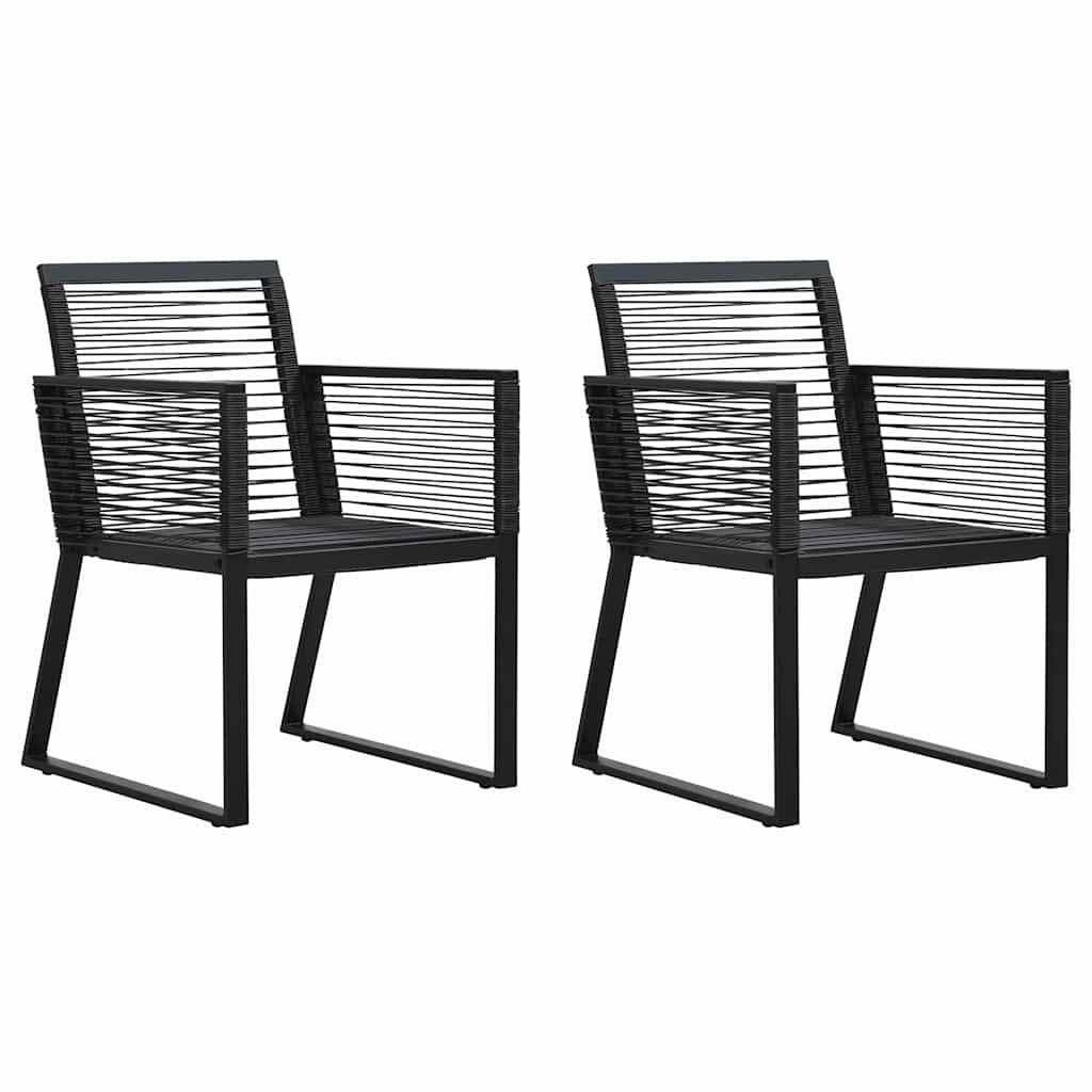 Vidaxl - Ensemble à manger d'extérieur 3 pcs-Salons de jardin Rotin PVC Noir 844592 - Image 5