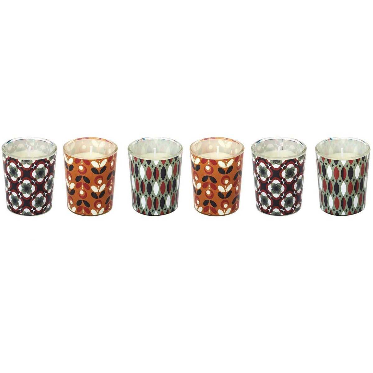 The Home Deco Factory - Coffret de 6 bougies parfumées Rétro - Image 1