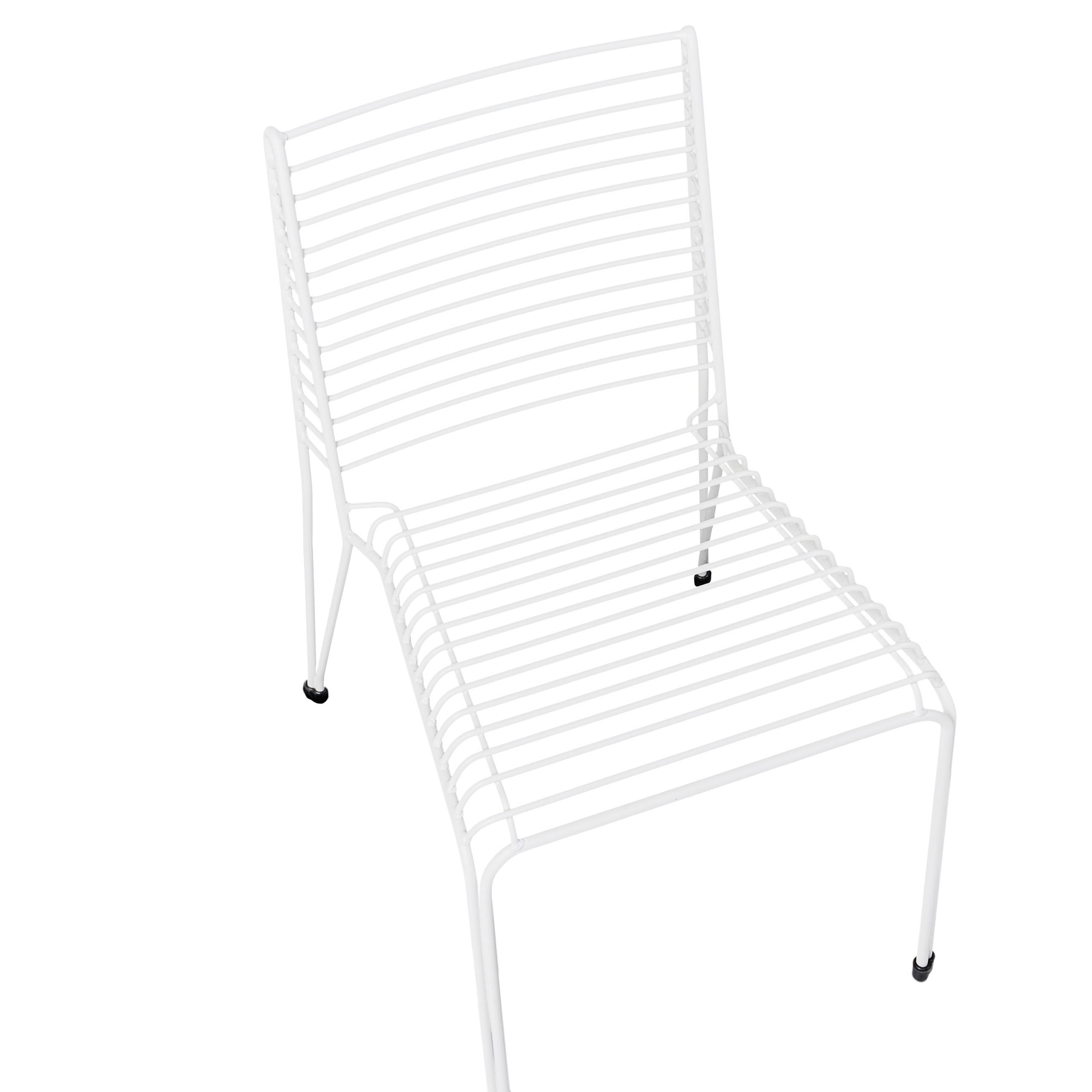 Beliani - Chaise de jardin Acier Blanc CHIEVE - Beliani - Image 6
