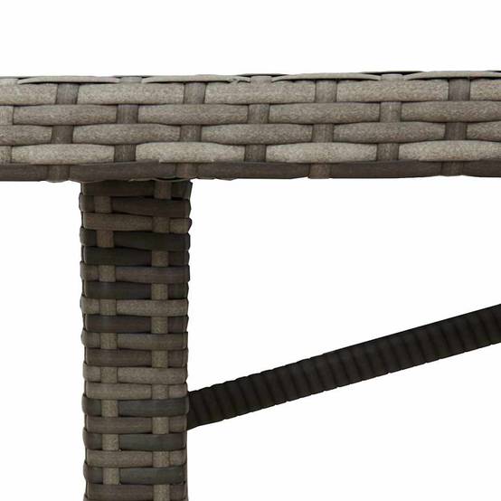 ComfortXL - Table et chaises de jardin 7 pcs en polyrotin pour repas en extérieur Gris – ComfortXL Outdoor Living - Image 4