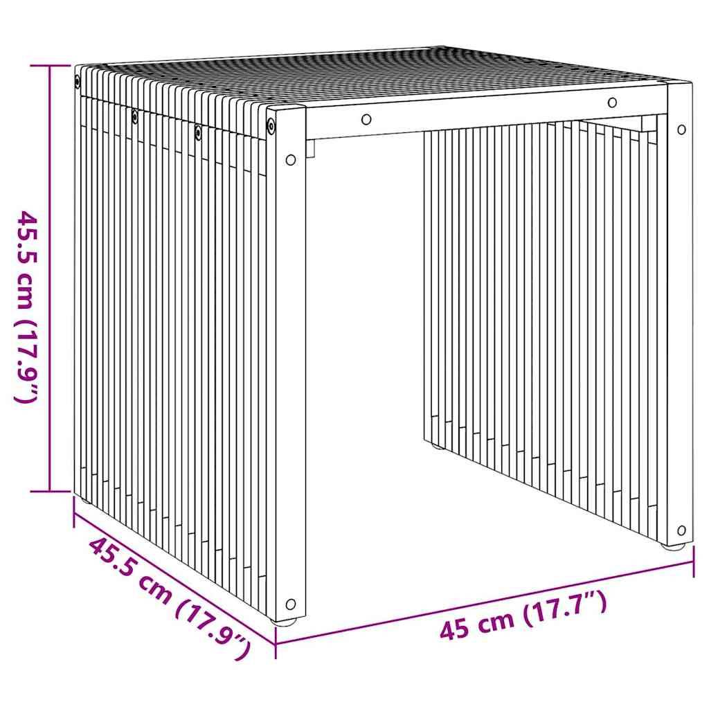 Table d'appoint de jardin Bois de Teck Marron 45 x 42,5 x 45 cm - PANGIVO - Image 9