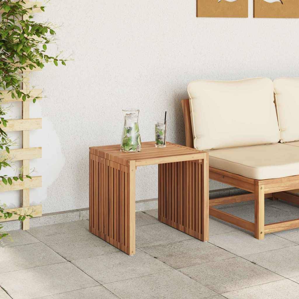 Table d'appoint de jardin Bois de Teck Marron 45 x 42,5 x 45 cm - PANGIVO - Image 4