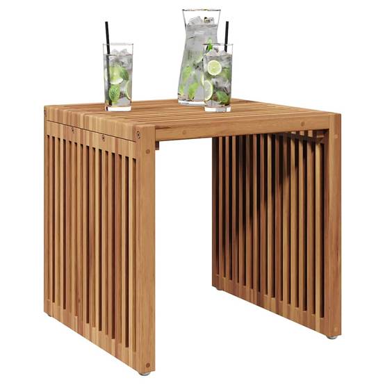 Table d'appoint de jardin Bois de Teck Marron 45 x 42,5 x 45 cm - PANGIVO - Image 3