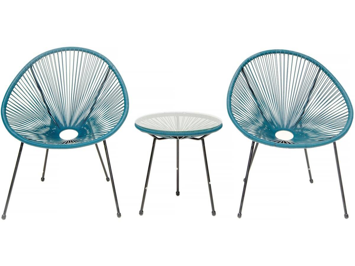 Ensemble De Jardin Acapulco  "liana" - 2 Places - Bleu Foncé -habitat Et Jardin - Image 1