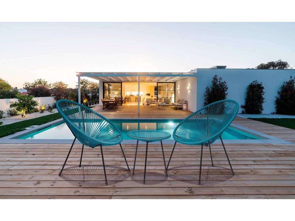 Ensemble De Jardin Acapulco  "liana" - 2 Places - Bleu Foncé -habitat Et Jardin - Image 2