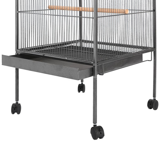 Vidaxl - Cage à oiseaux avec toit Acier Noir 66 x 66 x 155 cm vidaXL 170409 - Image 3