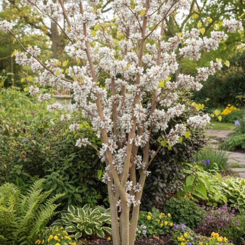 Cercis de Chine Shirobana, Arbre de Judée, Gainier de Chine à fleurs Rose - feuillage Caduc - Pot de 15L - Baliveau-  hauteur à maturité De 3,00 m à 5 - Image 2