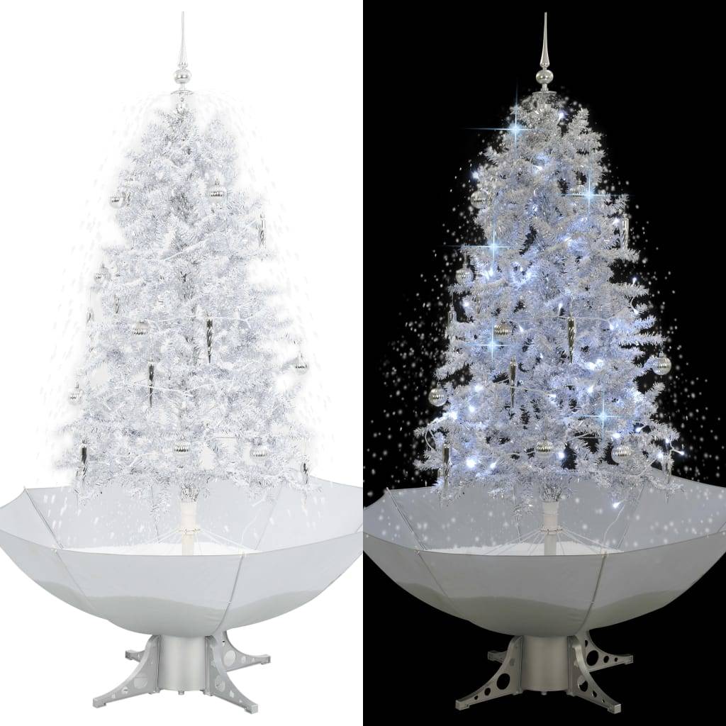 Vidaxl - Arbre de Noël neigeux avec base de parapluie Blanc 170 cm vidaXL 284336 - Image 1