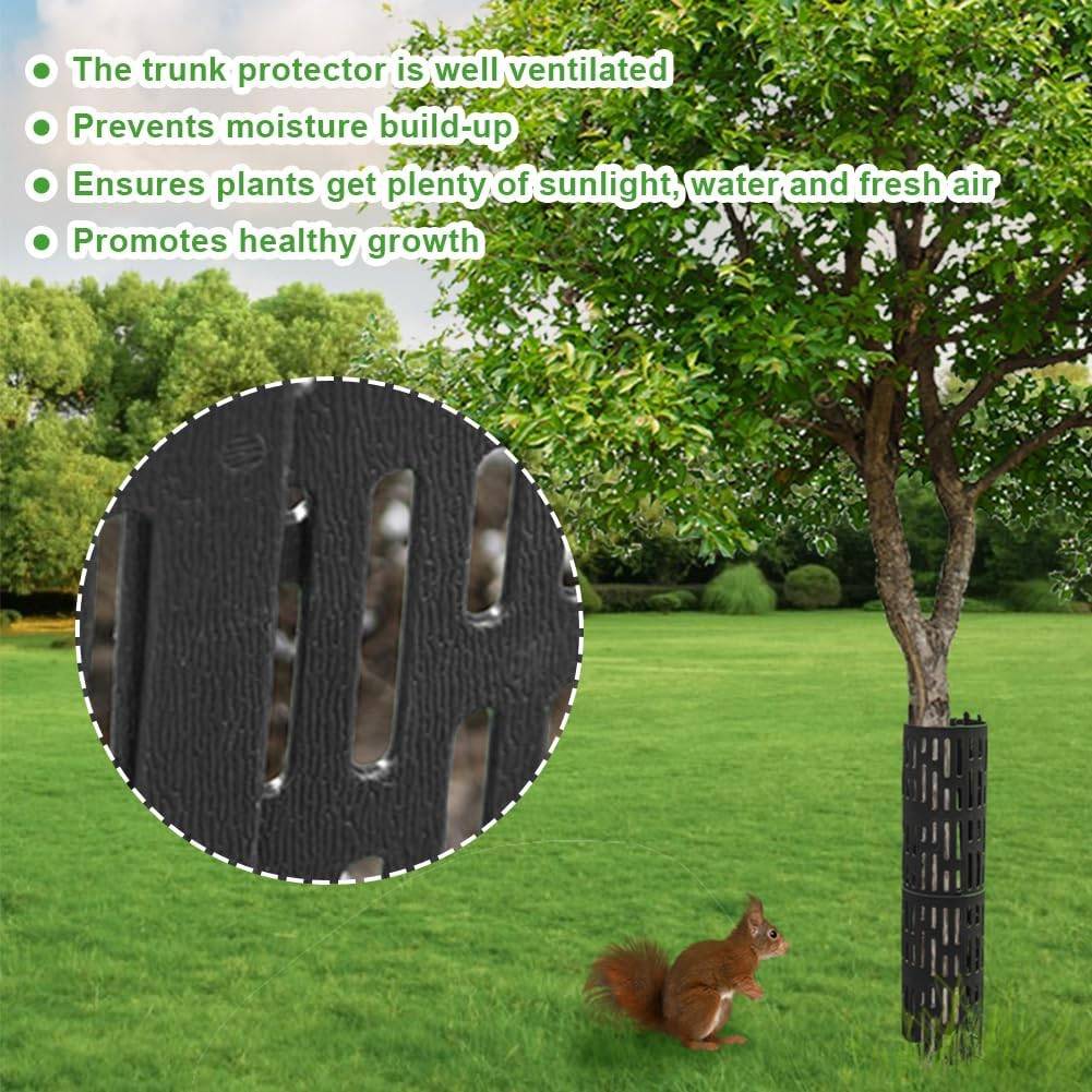 Lot de 6 manchons de protection noir pour troncs d'arbre 33 × 20 cm - IntiMeg - Image 2