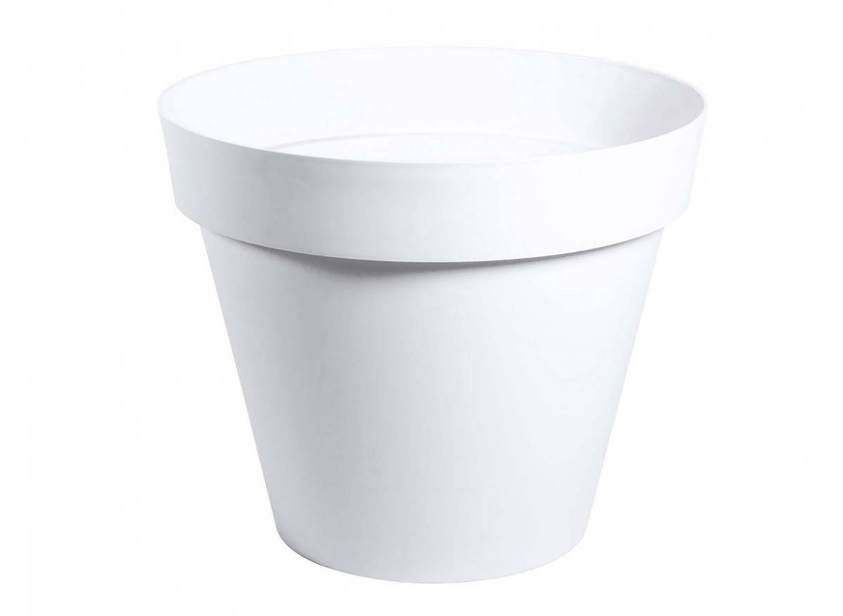 Eda - Lot de 2 Pots de fleur rond Toscane Ø 80 x H.66 cm Blanc - Eda - Image 2