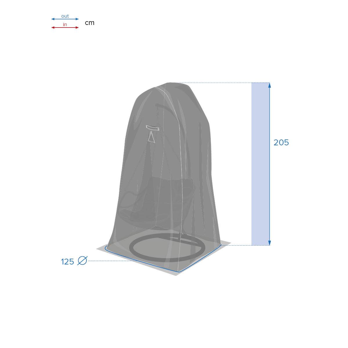 Hesperide - Housse de protection "Hambo" pour fauteuil oeuf suspendu 205x125x125cm en polyester Hespéride - Image 5