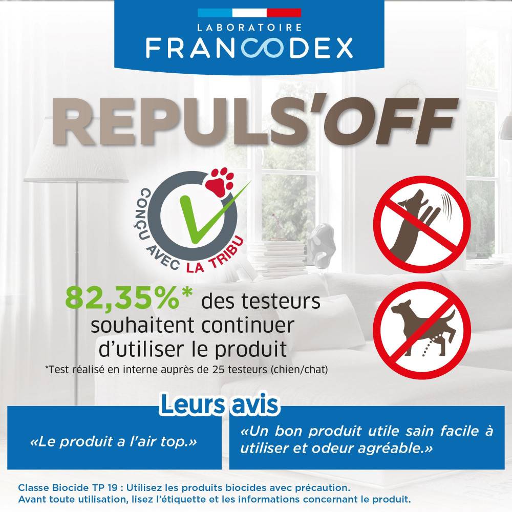 Francodex - Répulsif Intérieur et Extérieur 500 ml pour chien - Image 2