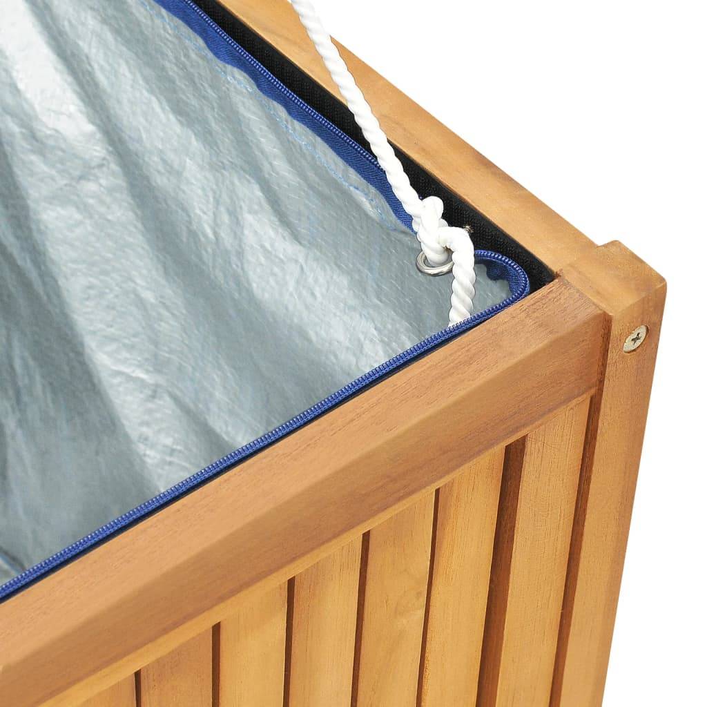 Boîte coffre de jardin 200 x 50 x 55 cm bois massif de teck - Image 7
