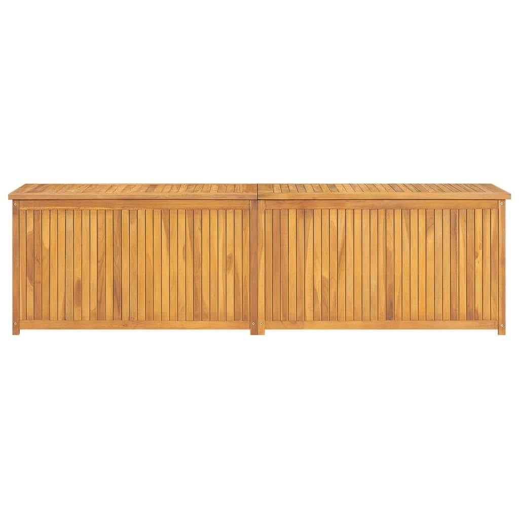Boîte coffre de jardin 200 x 50 x 55 cm bois massif de teck - Image 2
