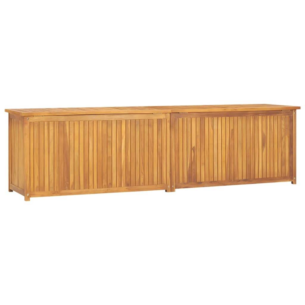 Boîte coffre de jardin 200 x 50 x 55 cm bois massif de teck - Image 3