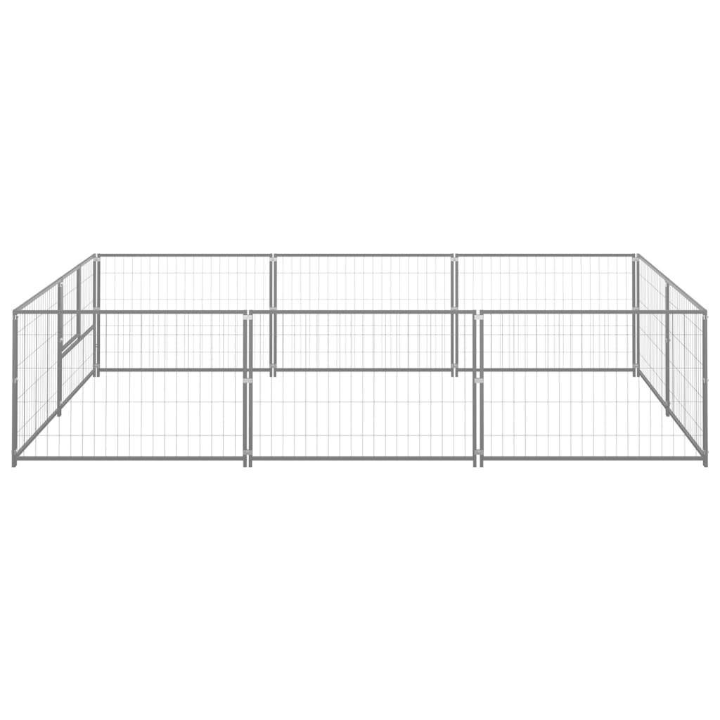 Helloshop26 - Chenil extérieur cage enclos parc animaux chien argenté 6 m² acier - Image 3