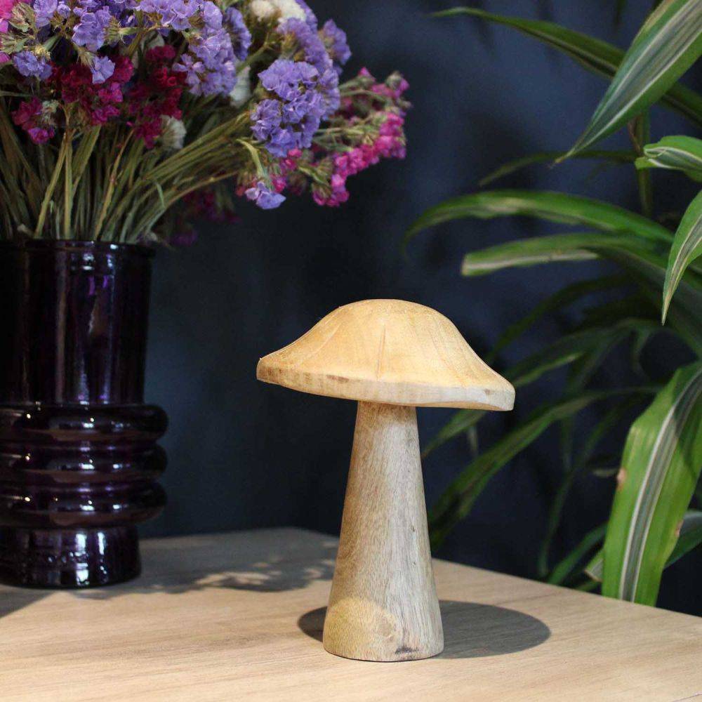 Sil - Champignon déco en manguier 13 x 10 cm - Image 2