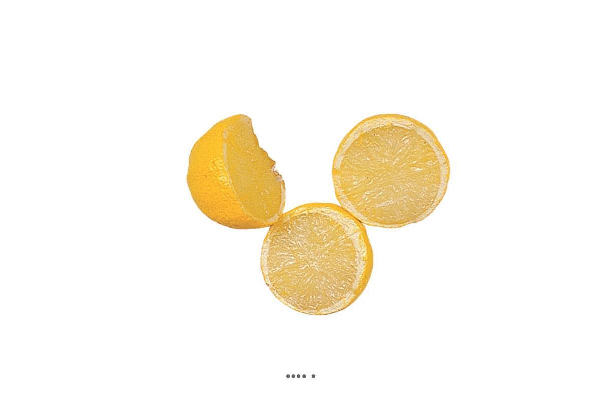 Artificielles - Demi Citron jaune artificiel X 3 Plastique soufflé D 40x35 mm - Image 1