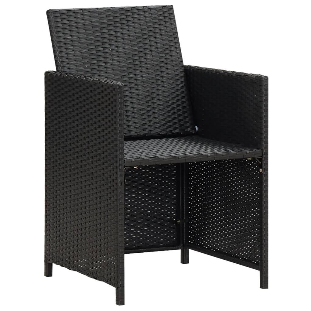 ComfortXL - Lot de 4 Fauteuils de Salon de Jardin en Résine Tressée avec Coussins Confortables Noir – ComfortXL Outdoor Living - Image 6