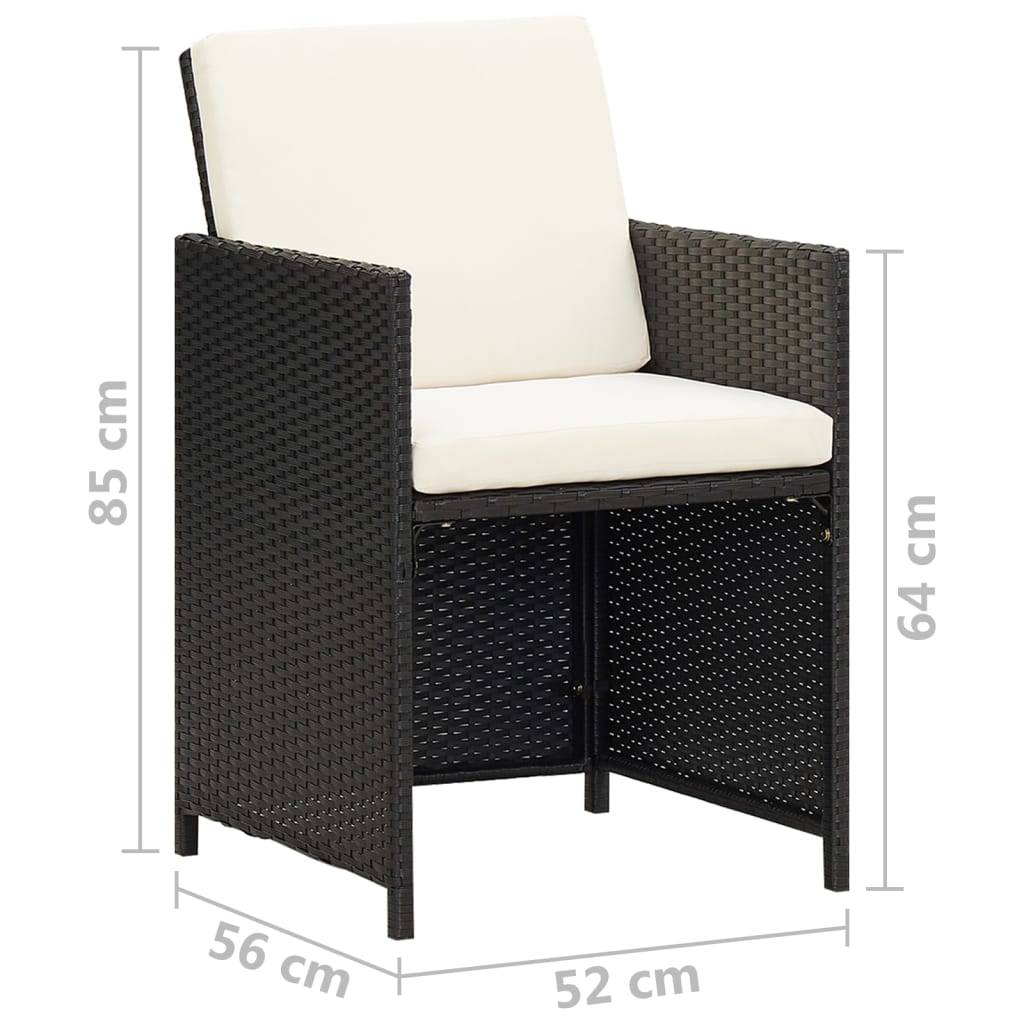 ComfortXL - Lot de 4 Fauteuils de Salon de Jardin en Résine Tressée avec Coussins Confortables Noir – ComfortXL Outdoor Living - Image 5