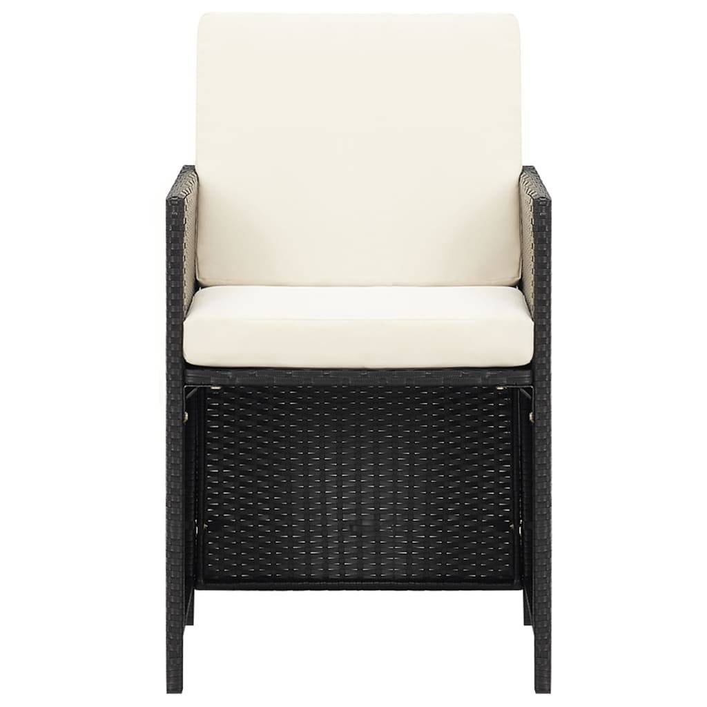 ComfortXL - Lot de 4 Fauteuils de Salon de Jardin en Résine Tressée avec Coussins Confortables Noir – ComfortXL Outdoor Living - Image 3