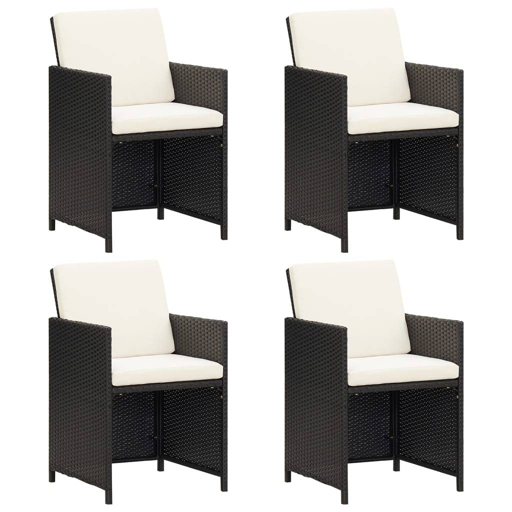 ComfortXL - Lot de 4 Fauteuils de Salon de Jardin en Résine Tressée avec Coussins Confortables Noir – ComfortXL Outdoor Living - Image 1