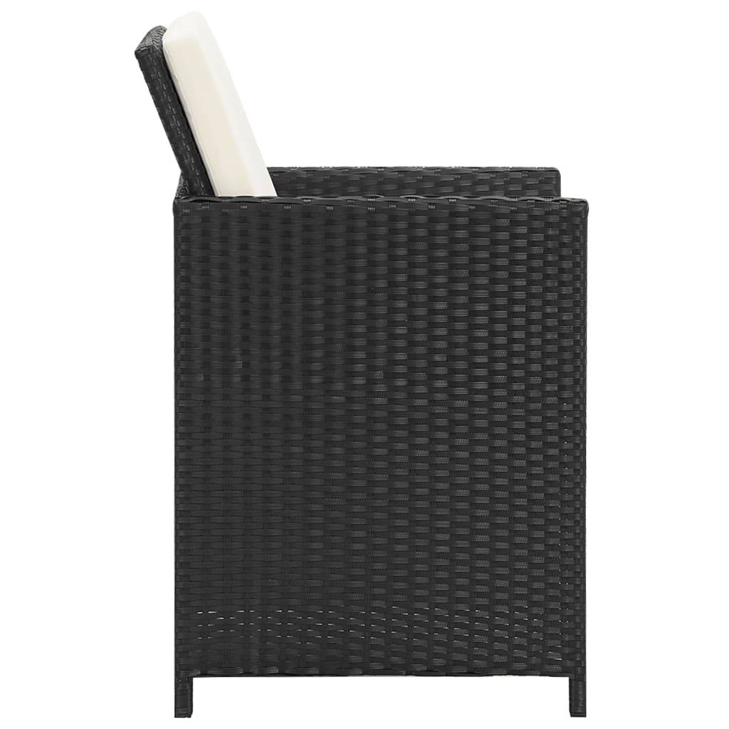 ComfortXL - Lot de 4 Fauteuils de Salon de Jardin en Résine Tressée avec Coussins Confortables Noir – ComfortXL Outdoor Living - Image 4