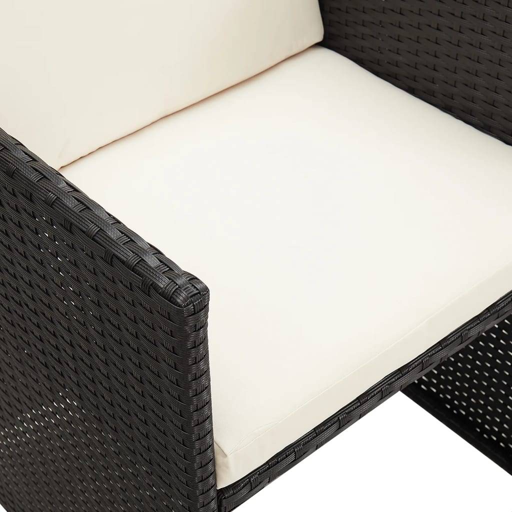 ComfortXL - Lot de 4 Fauteuils de Salon de Jardin en Résine Tressée avec Coussins Confortables Noir – ComfortXL Outdoor Living - Image 10