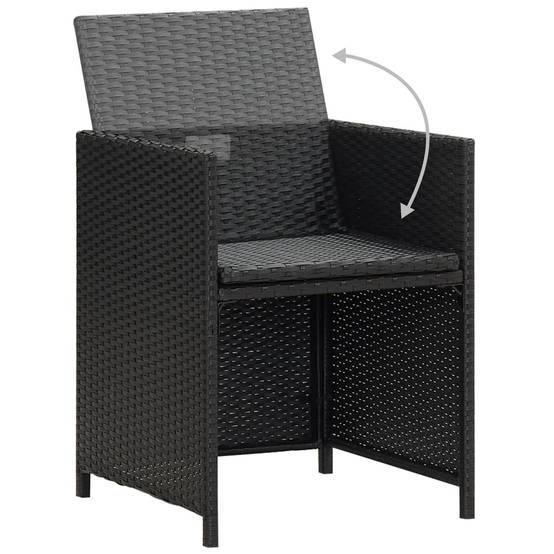 ComfortXL - Lot de 4 Fauteuils de Salon de Jardin en Résine Tressée avec Coussins Confortables Noir – ComfortXL Outdoor Living - Image 7