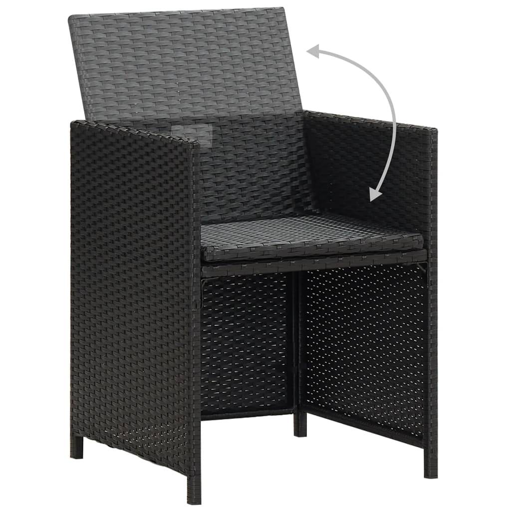 ComfortXL - Lot de 4 Fauteuils de Salon de Jardin en Résine Tressée avec Coussins Confortables Noir – ComfortXL Outdoor Living - Image 7