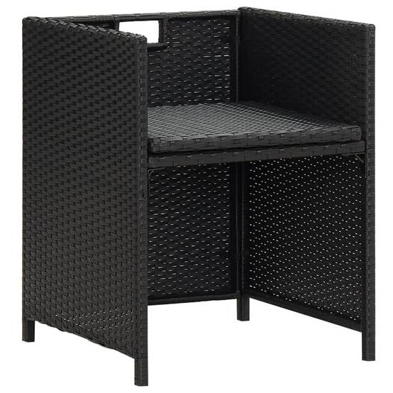 ComfortXL - Lot de 4 Fauteuils de Salon de Jardin en Résine Tressée avec Coussins Confortables Noir – ComfortXL Outdoor Living - Image 8