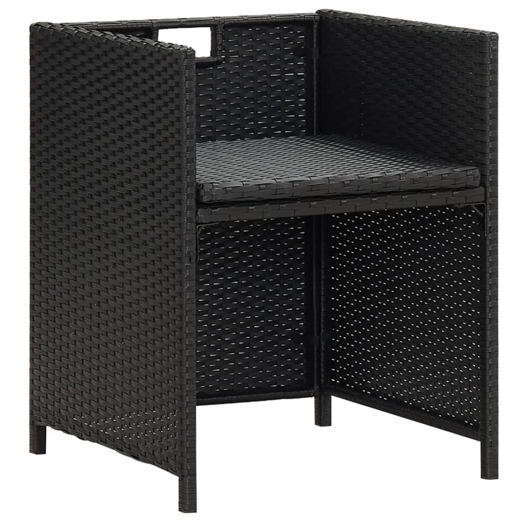 ComfortXL - Lot de 4 Fauteuils de Salon de Jardin en Résine Tressée avec Coussins Confortables Noir – ComfortXL Outdoor Living - Image 8