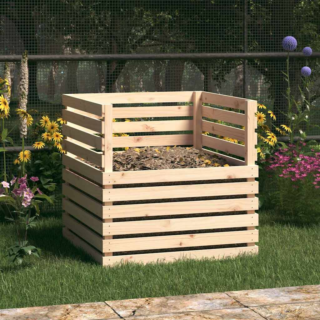 Vidaxl - Composteur 80x80x78 cm Bois massif de pin vidaXL 822187 - Image 1