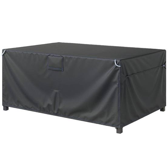Housse Salon de Jardin Extérieure Imperméable 420D Tissu Oxford, avec Évent et Sac de Rangement, 180x120x74cm, Noir - Image 1
