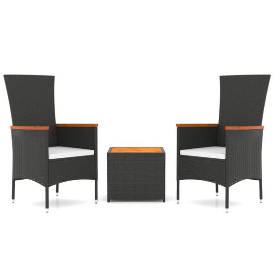 ComfortXL - Petit Salon de Jardin 2 Personnes Résine Tressée pour Balcon Terrasse Noir – ComfortXL Outdoor Living - Image 2