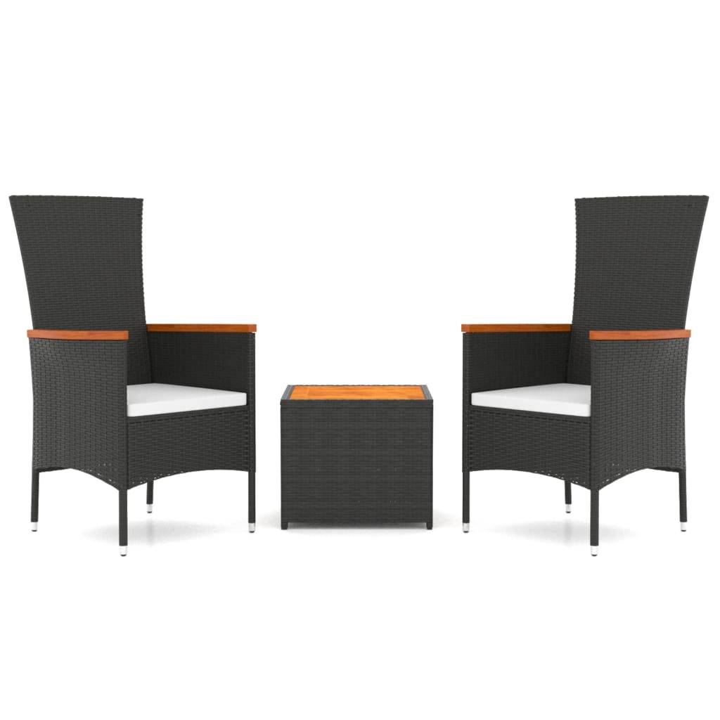 ComfortXL - Petit Salon de Jardin 2 Personnes Résine Tressée pour Balcon Terrasse Noir – ComfortXL Outdoor Living - Image 2