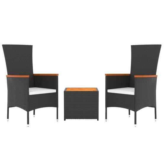ComfortXL - Petit Salon de Jardin 2 Personnes Résine Tressée pour Balcon Terrasse Noir – ComfortXL Outdoor Living - Image 3