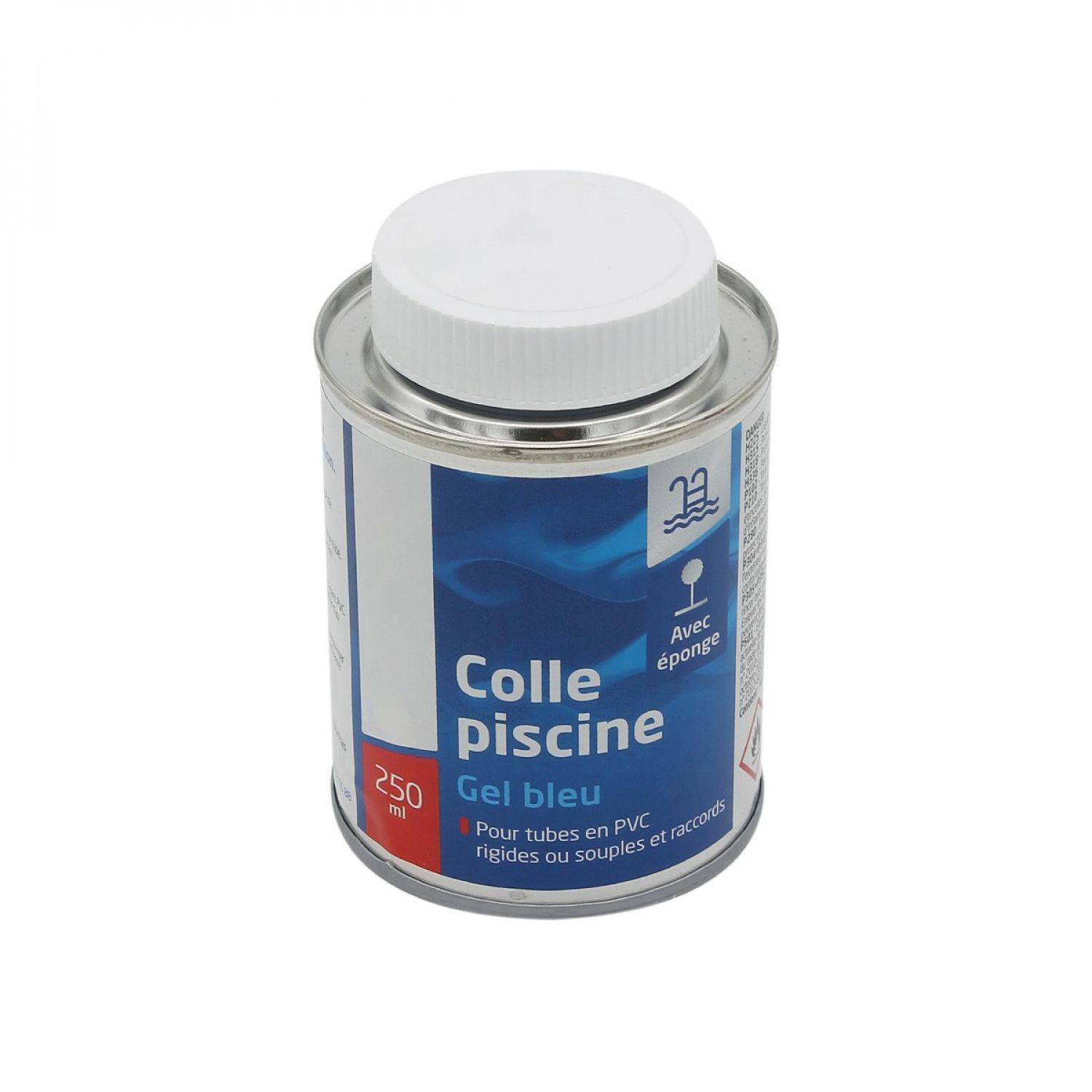 Linxor - Colle piscine avec éponge pour tube et raccord PVC - Gel bleu - 250 ml - Linxor