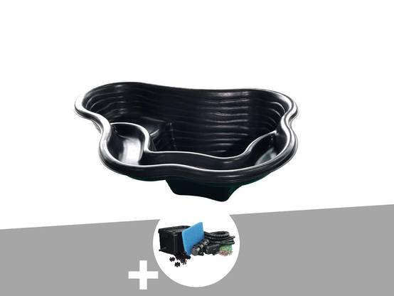 Ubbink - Bassin préformé Calmus 0,85 m? - 145 L + filtre de berge/gravitaire - Ubbink