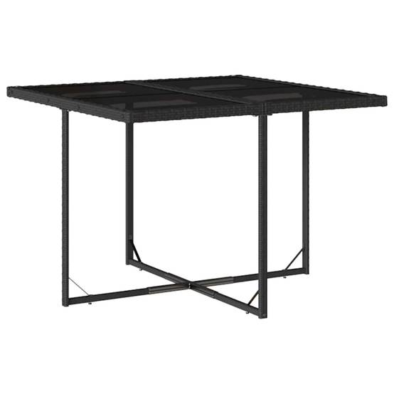 Ensemble à manger de jardin coussins 5 pcs | Mobilier d'extérieur Noir Résine tressée Maison Chic - Image 4