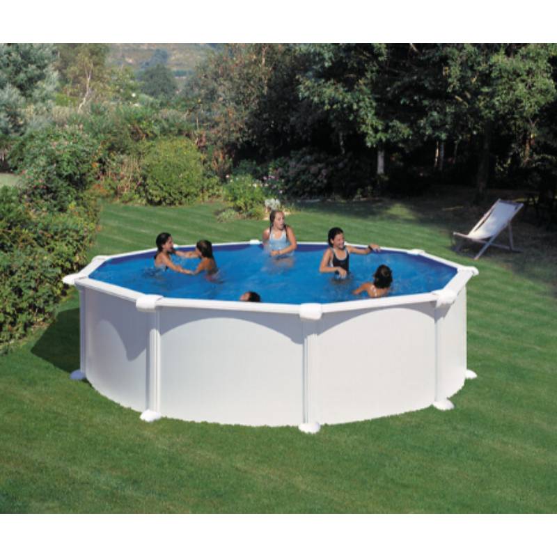 Gré - Piscine hors-sol acier blanc Ø 4,80 m H 1,32 m Atlantis - GRE - Image 1