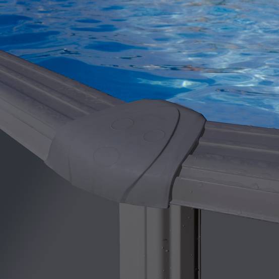 Gré - Piscine hors-sol acier gris anthracite - GRE - Image 3