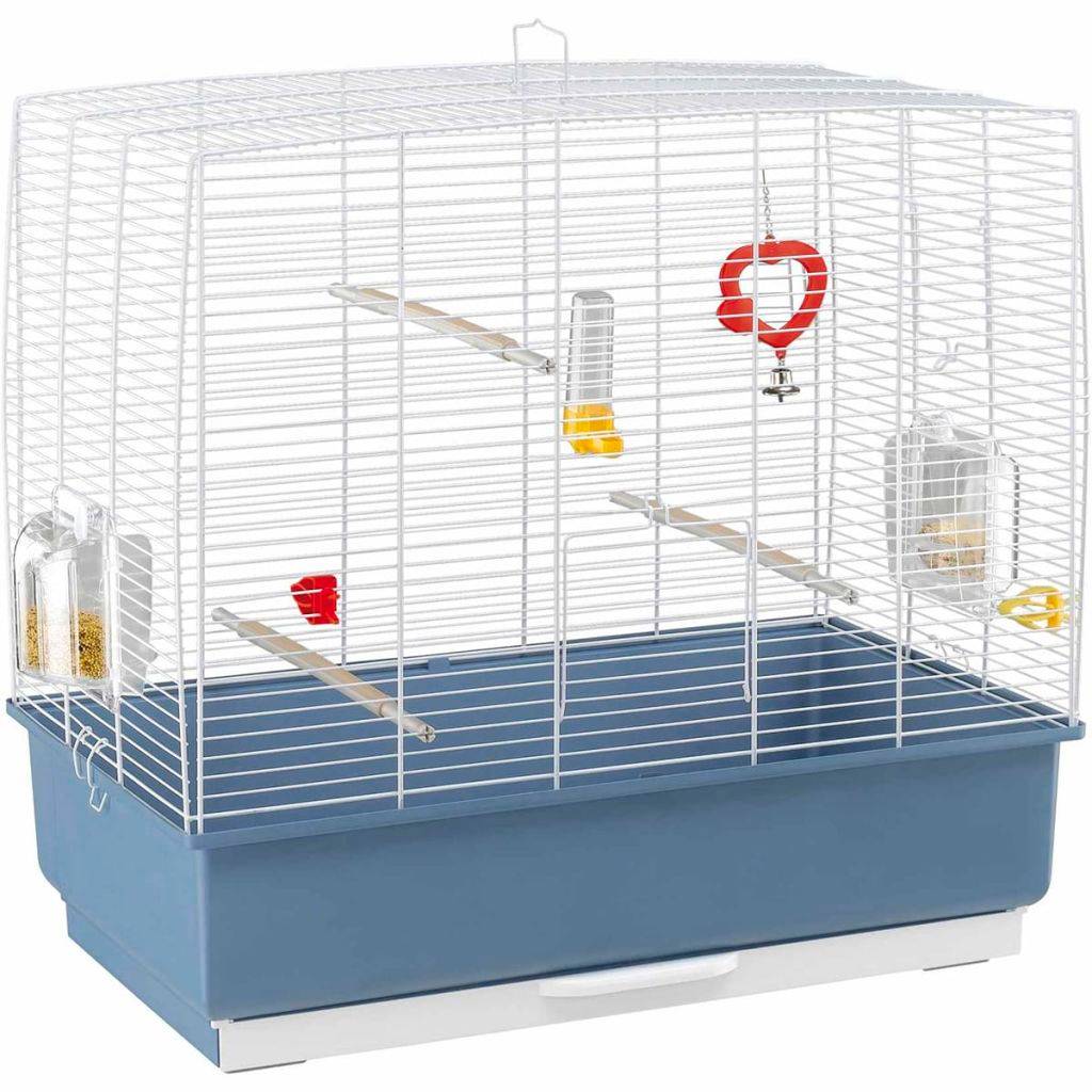 Cage à oiseaux Rekord 4 acier et plastique blanc L.60 l.32.5 H.57.5 cm - Ferplast - Image 3